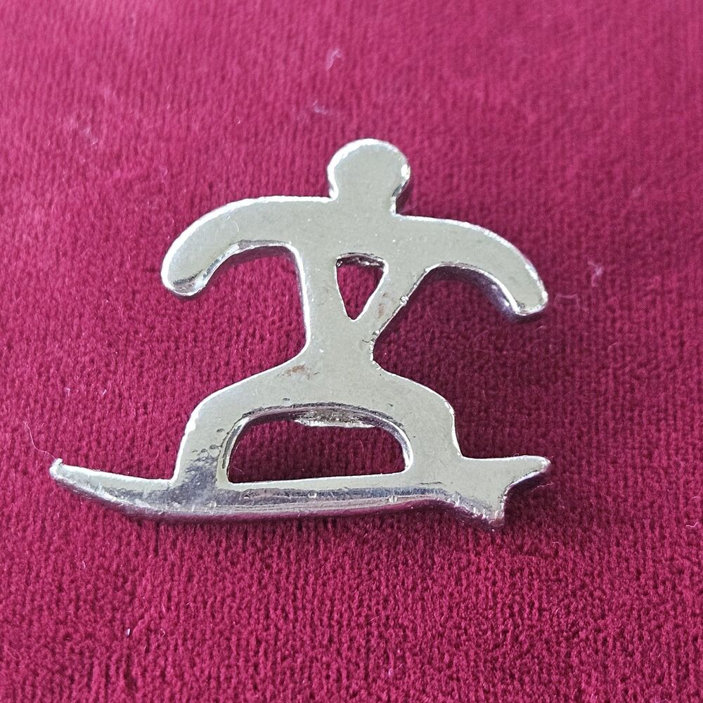 Vintage JAY Pewter Hawaiian Petroglyph Surfer Pendant Charm Y2K Surf